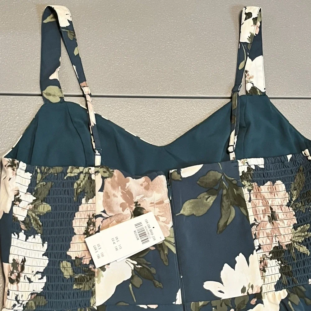 Abercrombie & Fitch Drama Tiered Romantic Maxi Dress Floral Empire waist NWT